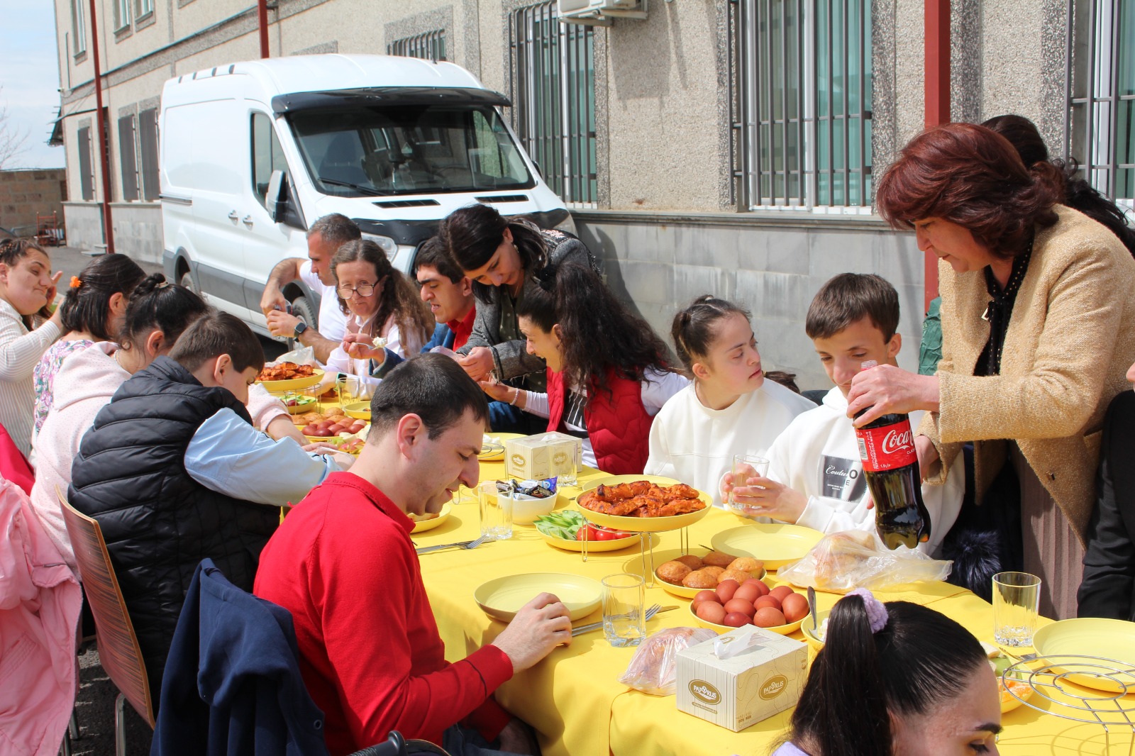 Children during the Easter celebration